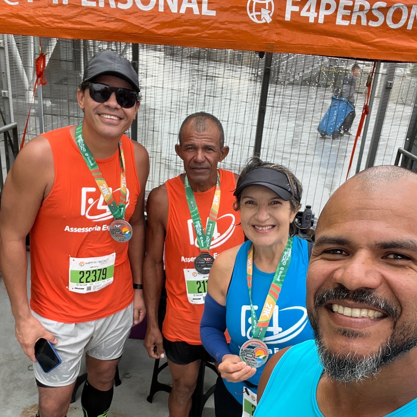 Alunos da F4 após concluírem a Meia Maratona do Sol